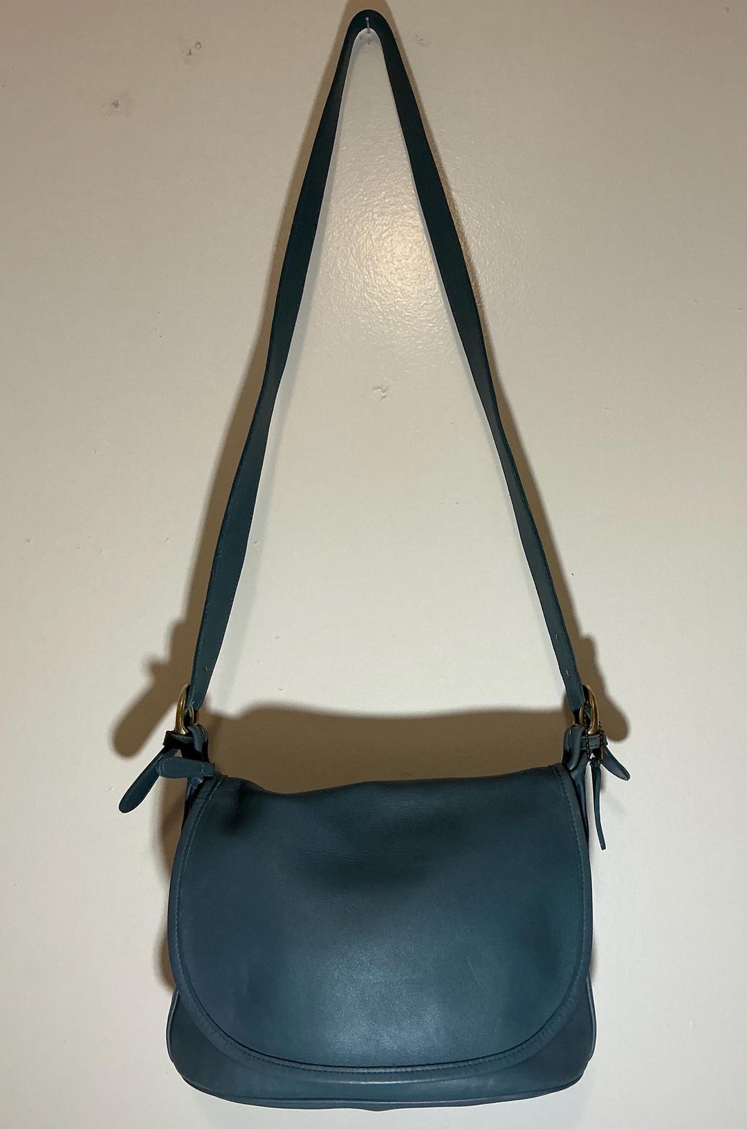 Rare Vintage Powder Blue Old Coach Made in USA 4150 Leather