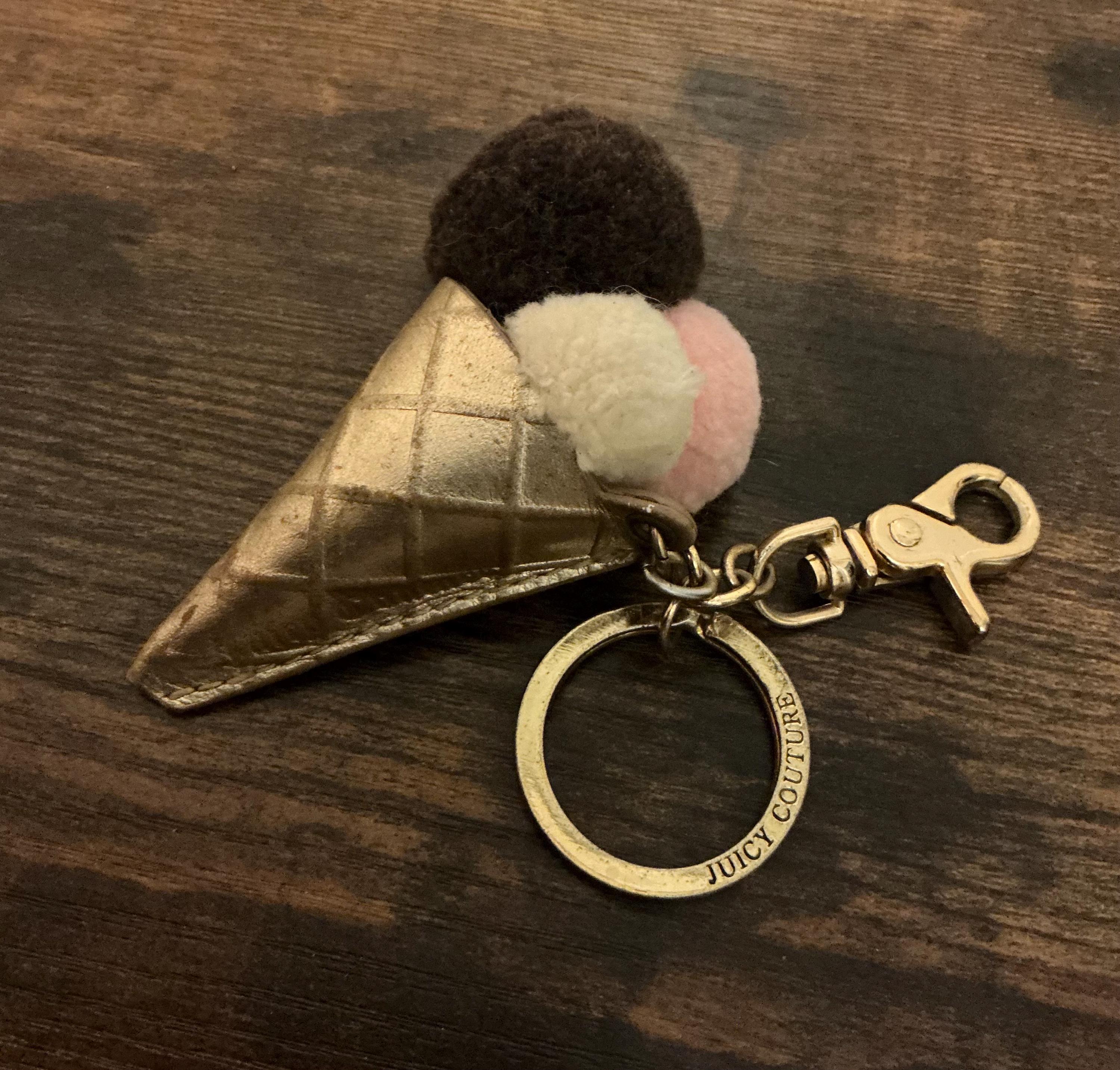 A Vintage Very Rare Juicy Couture Ice Cream Keychain Keyring Key