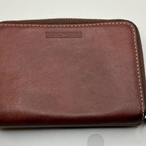 A Rare Vintage Dooney and Bourke Made In Italy Beautiful Brown Leather Wallet