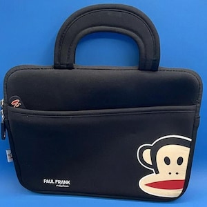 A Cool Vintage I-Pad Paul Frank Black Carry Zipper Case