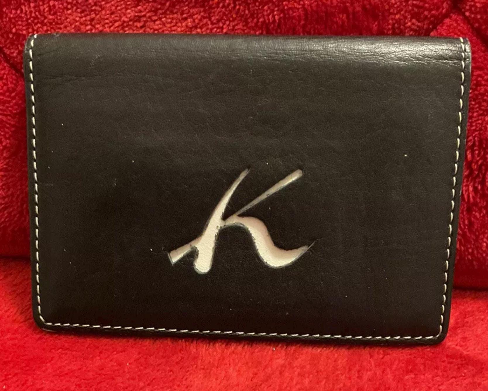 A Vintage KITAMURA MOTOMACHI Black Leather ID Wallet Japan Wallet
