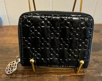 小物 Y2K COACH Madison Bifold wallet BLACK Coach Madison Black Patent Leather and Canvas Bifold Wallet - Etsy