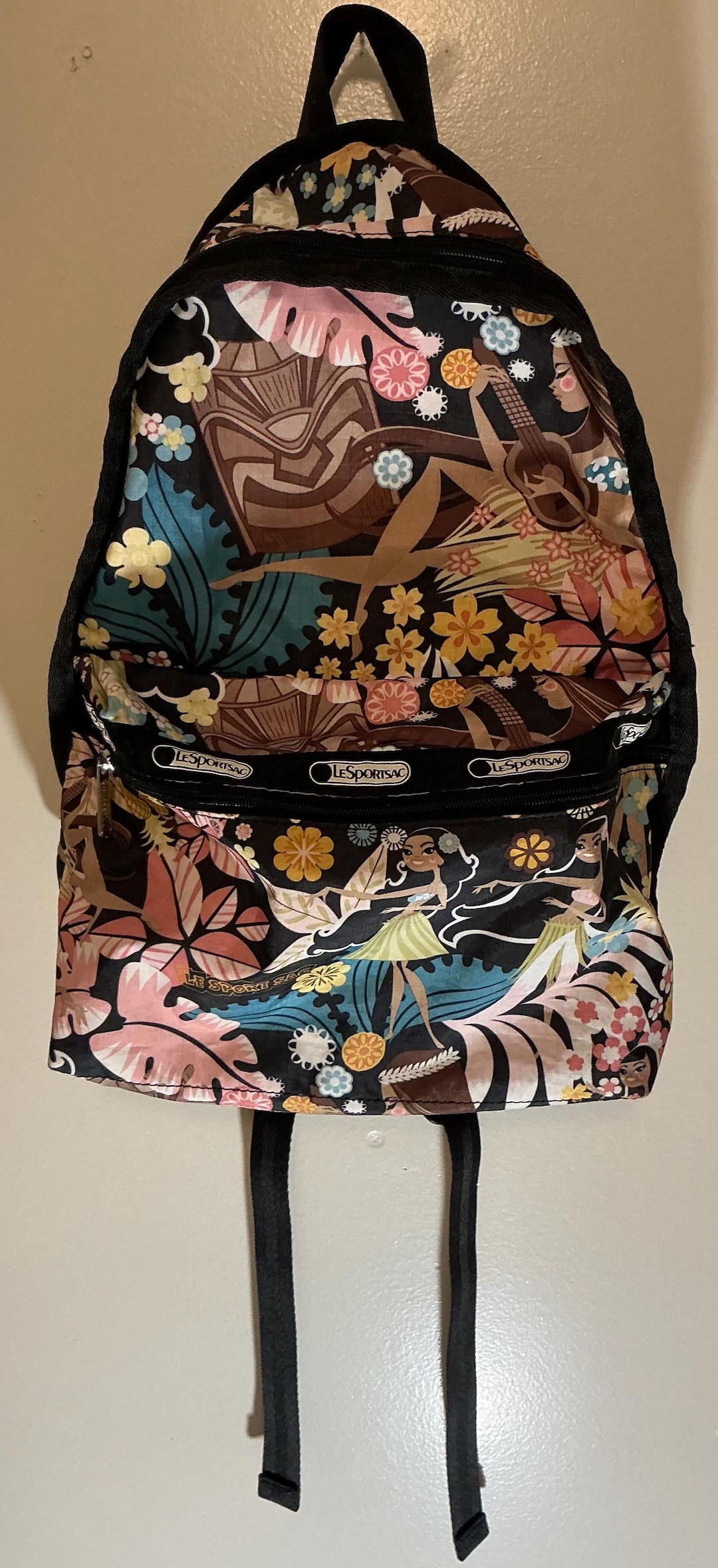 A Rare Exclusive Hawai'i Print Vintage Lesportsac HTF Backpack and