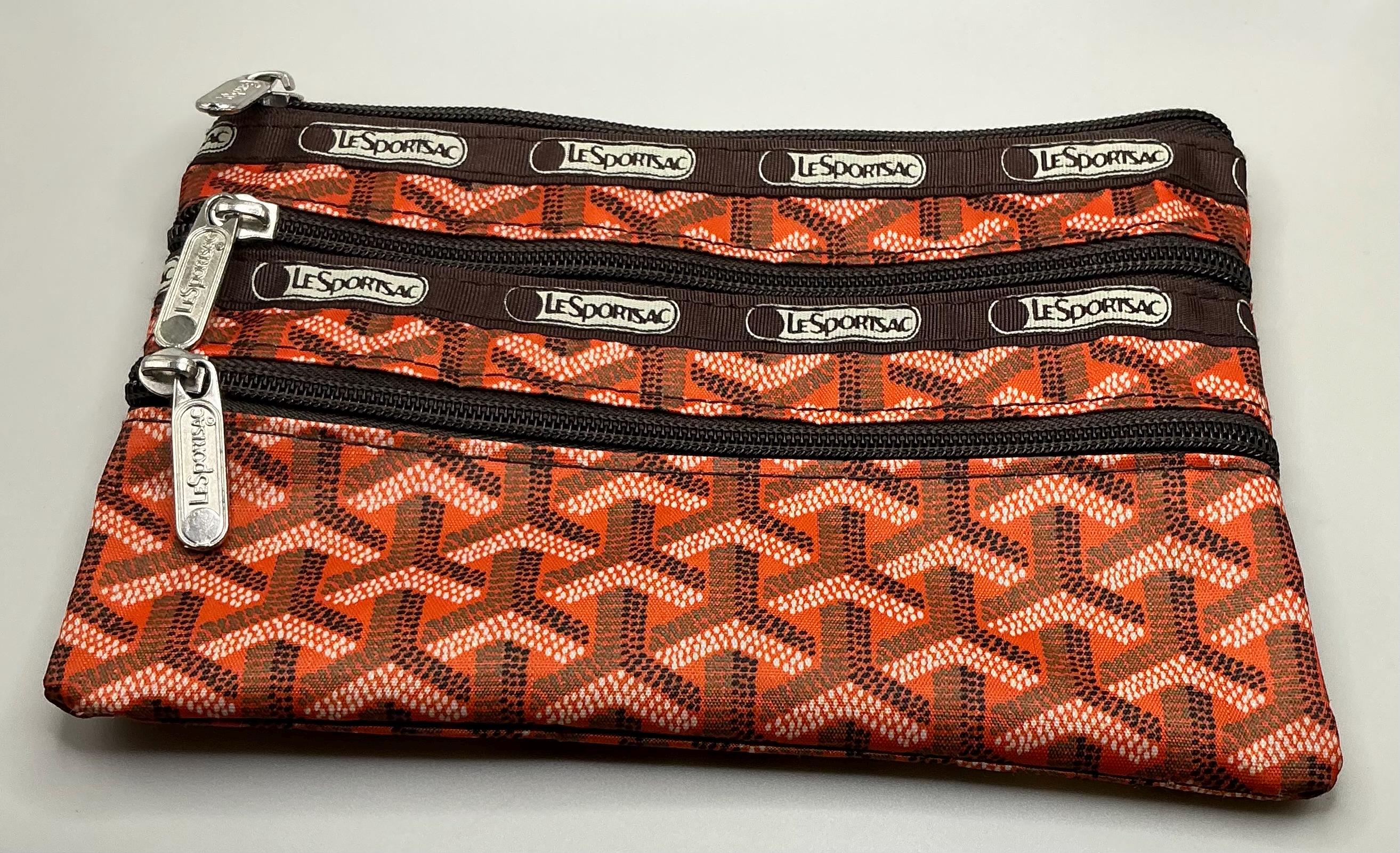 ★LeSportsac★ Orange Harvest Rectangular Cosmetic Pouch 651 6511_HB55_front_84835d50-9d7b-