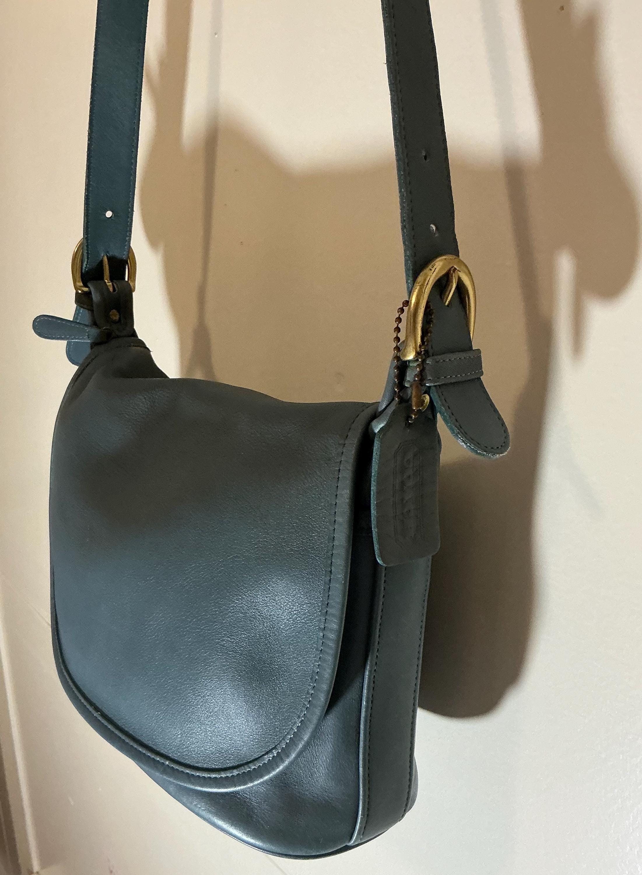 Rare Vintage Powder Blue Old Coach Made in USA 4150 Leather