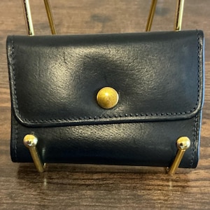 A Rare HTF 1990’s Vintage Coach Black Leather Trifold Keycase ID Snap Wallet