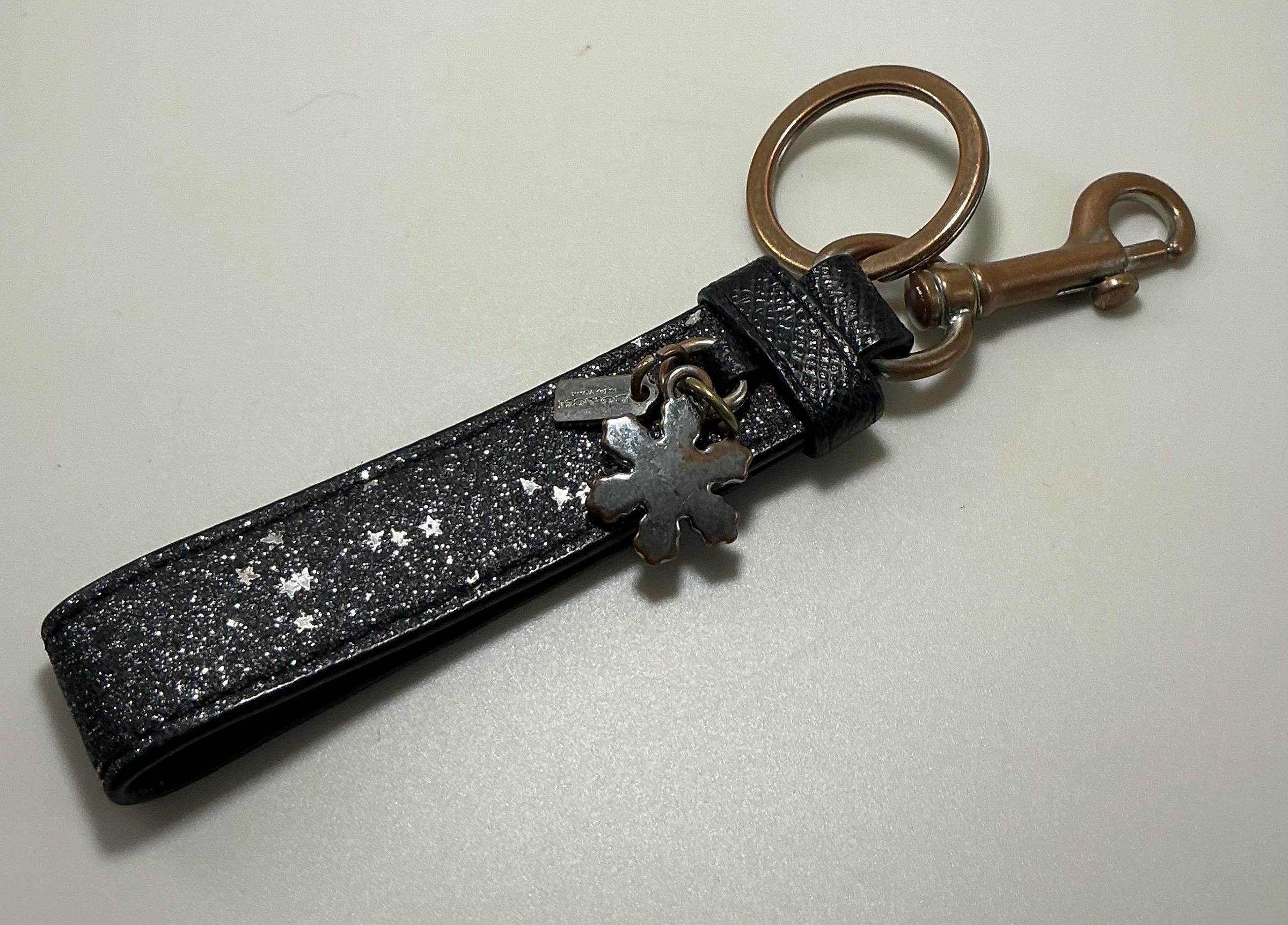 Y2K◎COACH KEY FOB STAR CHARM キーホルダー　星 A Rare HTF Out of Stock Coach Star Glitter Loop Bag Charm Bag Clip
