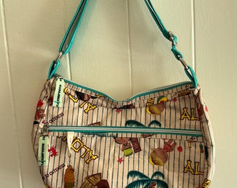 A Rare Vintage Harajuku Lovers Aloha Exclusive Hawaii Print Shoulder handbag