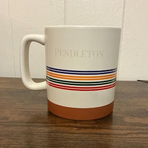 Tasse à café Pendleton Woollen Mills en grès vintage avec design classique