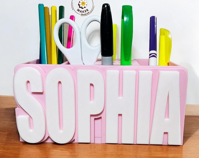 Customized Desktop Organizer Stylish Pen & Makeup Holder  Perfect for Home Office Unique Gift for Her Birthday or Holidays
