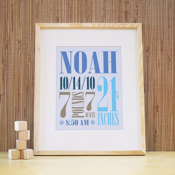 Items similar to Custom Nursery Wall Art, Decor for Baby Nursery, Kids and Children Rooms. 11x14