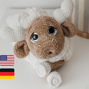 Crochet Moose Snuggler Pattern: Amigurumi Animal Toy (PDF Pattern)