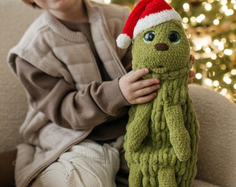 Patron de Noël lutin vert au crochet - Peluche laine Amigurumi (PDF)