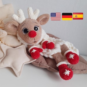 Amigurumi reindeer pattern - Christmas crochet pattern, crochet animal pattern - amigurumi doll pattern, amigurumi pattern Christmas -PDF
