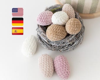 Patrón de huevos de Pascua a crochet: Juguete amigurumi (Patrón PDF)