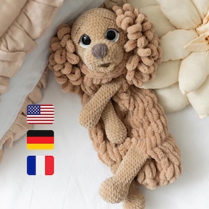 Patrón de cachorro de spaniel a crochet: Perro amigurumi, peluche (Patrón PDF)