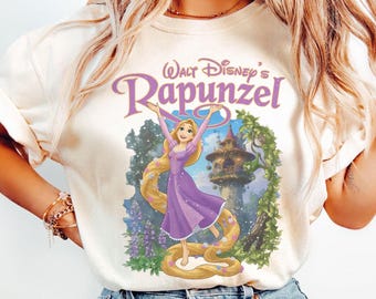 Walt Disney Tangled Rapunzel Princess T-shirt, Princess Castle Tower Tee, Disneyland Trip Shirt