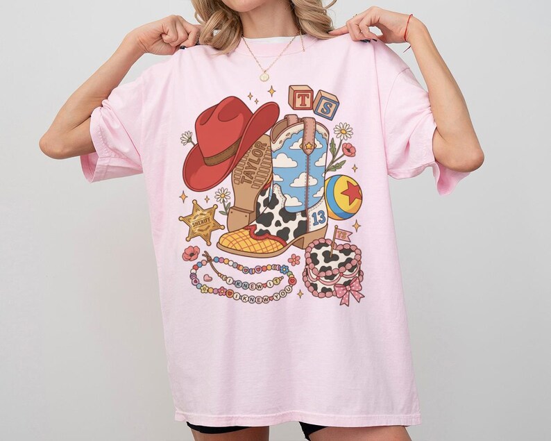 Retro Western I Knew You Toy Story 5 T-Shirt, Disney Woody Cowboy Boot Shirt image 11