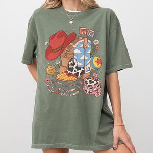 Retro Western I Knew You Toy Story 5 T-Shirt, Disney Woody Cowboy Boot Shirt image 10