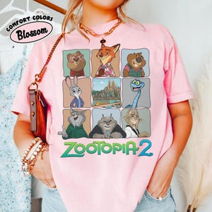 Zootopia 2 Characters T-shirt, Nick Wilde Judy Hopps Clawhauser Shirt, Zootopia 2 2025 Tee, Disneyland Family Trip Outfits bild 8