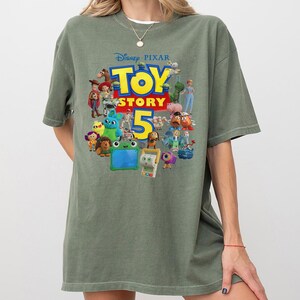 Vintage Disney Toy Story 5 Characters Mashup Shirt, Retro Woody Buzz Lightyear All Toys T-Shirt image 9