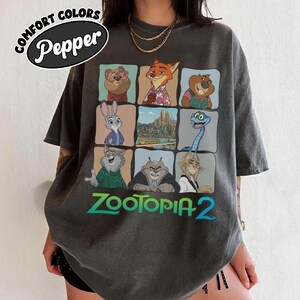 Zootopia 2 Characters T-shirt, Nick Wilde Judy Hopps Clawhauser Shirt, Zootopia 2 2025 Tee, Disneyland Family Trip Outfits bild 7
