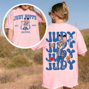 Two-sided Judy Hopps EST 2016 Shirt, Disney Zootopia 2 Characters T-shirt, Funny Zootopia Bunny Tee, Cute Rabbit Officer Outfits image 8