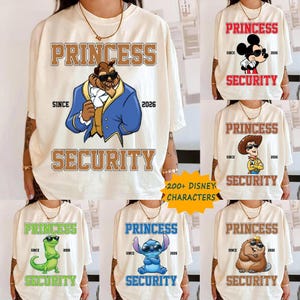Custom Beast Prince Security Since 2026 Shirt, Mickey Woody Pascal Stitch Security Tee, Happy Father's Day