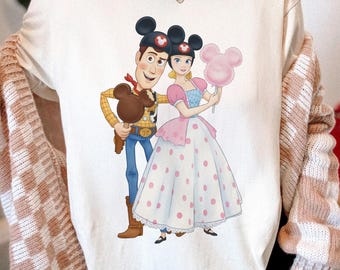 Woody and Bo Peep Mickey Ice Cream Park Tee, Disney Toy Story Foodie Shirt