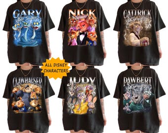 Custom Disney Zootopia Characters T-shirt, Nick Wilde Judy Hopps Clawhauser Shirt, Zootopia 2 2025 Tee, Disneyland Family Trip Outfits