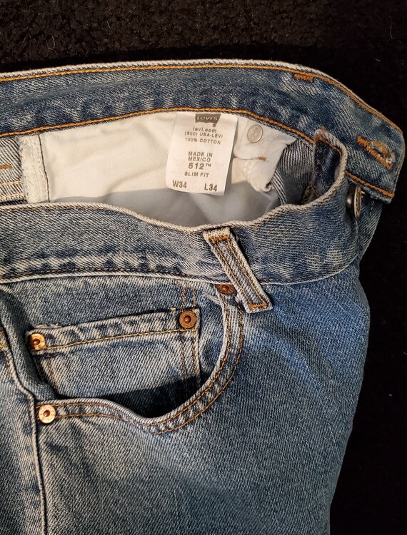 Vintage Levi's 512 Slim Fit Waist 34 Inseam 33.5 | Etsy