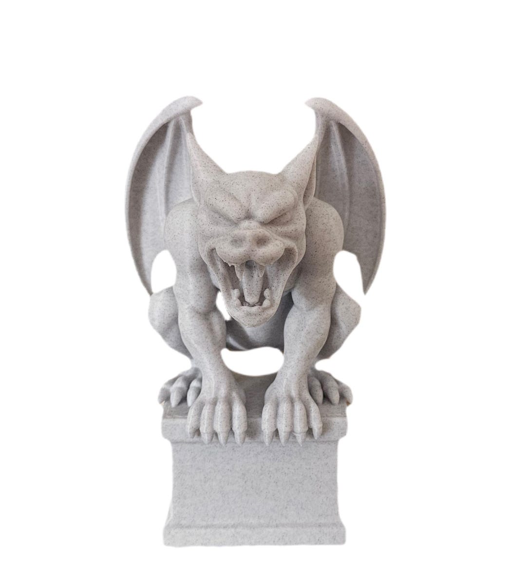 Gargoyle Display Gargoyle Guardian Statue – Gray Cement Look Style Sculpture for Shelf ...