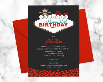 Las Vegas Invitation Etsy