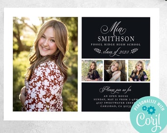 DIY Graduation Announcement | Grad Party Invitation | New Graduate Announcement | Photo Grad 2024 Announcement | High School College Grad