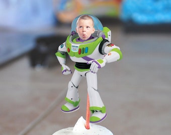 Buzz Lightyear Toy Story Inspired Photo Face Cupcake Toppers Digital File