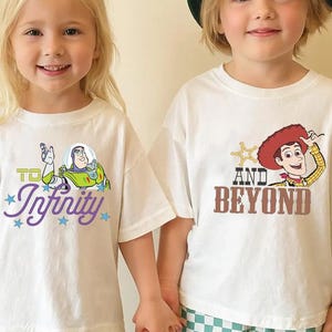 Archivo PNG de Buzz y Woody a juego, Hasta el infinito y más allá, Camisetas Disney de Toy Story, Archivo digital de viaje infantil a Disney World