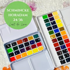 Schmincke Horadam 24/36 German Watercolor Paint - Repackaged Pans - Travel Pans 0.8ml