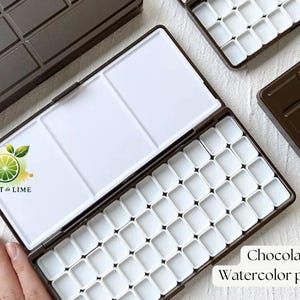 ミニパン付き水彩絵の具パレット | 旅行用水彩絵の具パレット | チョコレートバーデザイン | アクリル絵の具パレット | 1.0 ml ハーフパン