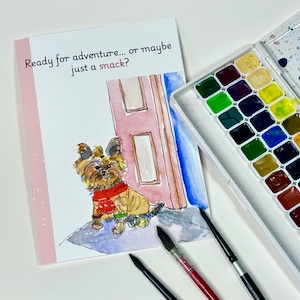 collation ou aventure Yorkie | Cadeau pour les amoureux des chiens | Série Amis à fourrure | Blanc à l'intérieur