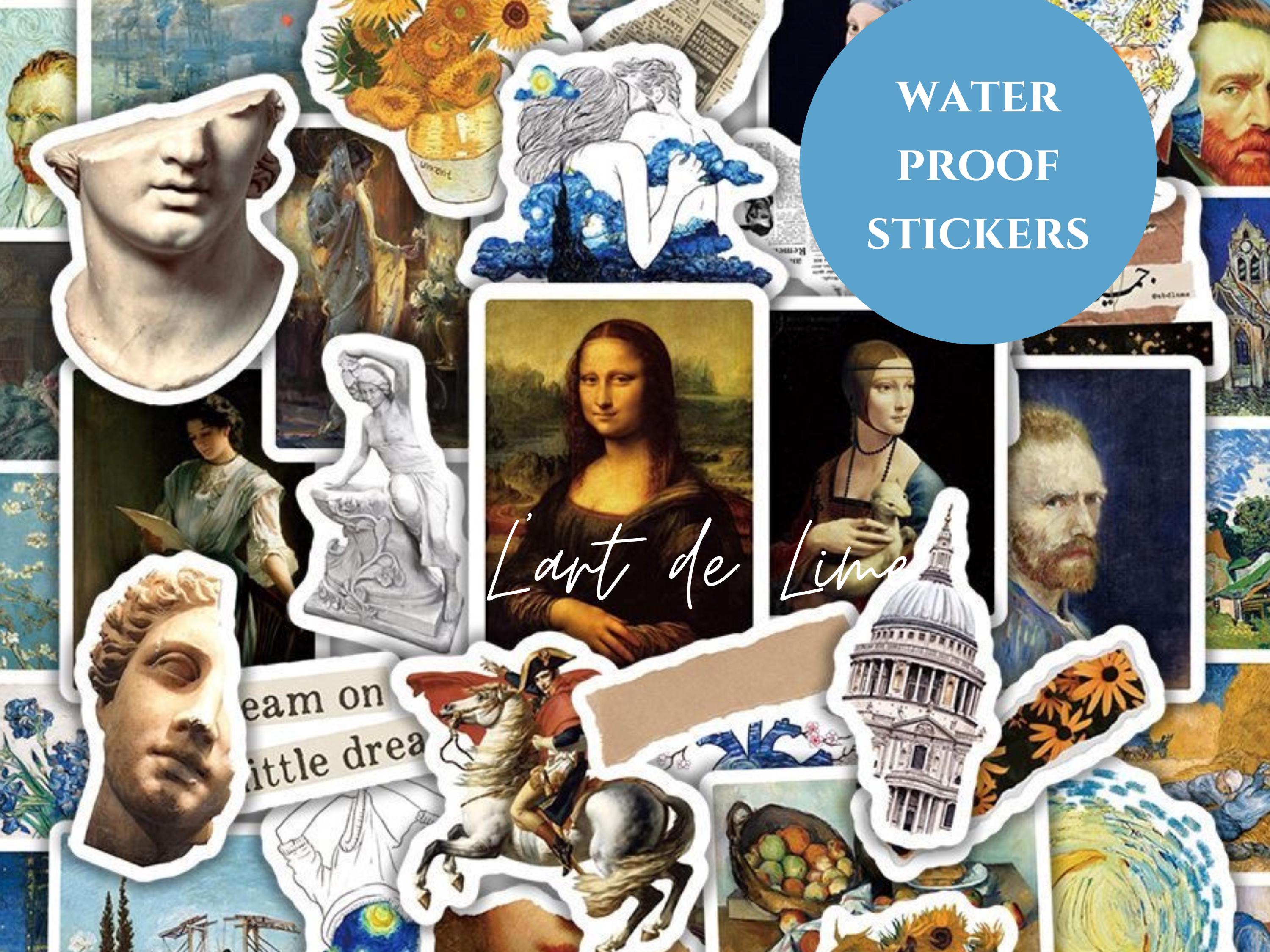 50 styles sticker pack- Artist collection | high quality | residue-free | journal and decor | Original and Niche Artwork