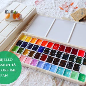 Mijello mission 48 Colors Watercolor Paint - Repackaged Mini Pans - Travel Pans 0.8ml