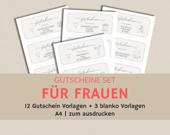 Personalized women's gift | Birthday gift for women | Birthday voucher | Time instead of stuff vouchers | Print voucher template