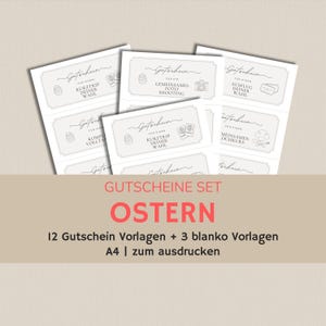 Ostern Gutschein | Ostern Geschenk personalisiert | Gutschein gemeinsame Zeit | Zeit statt Zeug Gutschein | Gutschein Vorlage ausdrucken
