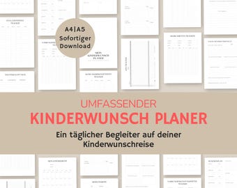 Op de afbeelding: Een printbare planner ontworpen om mensen te helpen die proberen zwanger te worden. De planner bevat secties voor het bijhouden van ovulatie, basale lichaamstemperatuur en andere belangrijke informatie. De planner is verkrijgbaar in A4 en A5 formaat en kan direct worden gedownload.