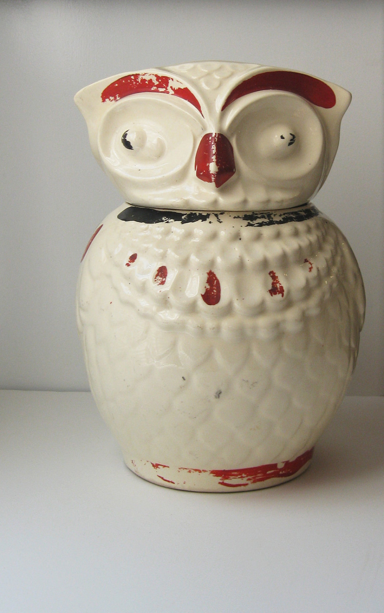 Vintage Owl Cookie Jar Etsy