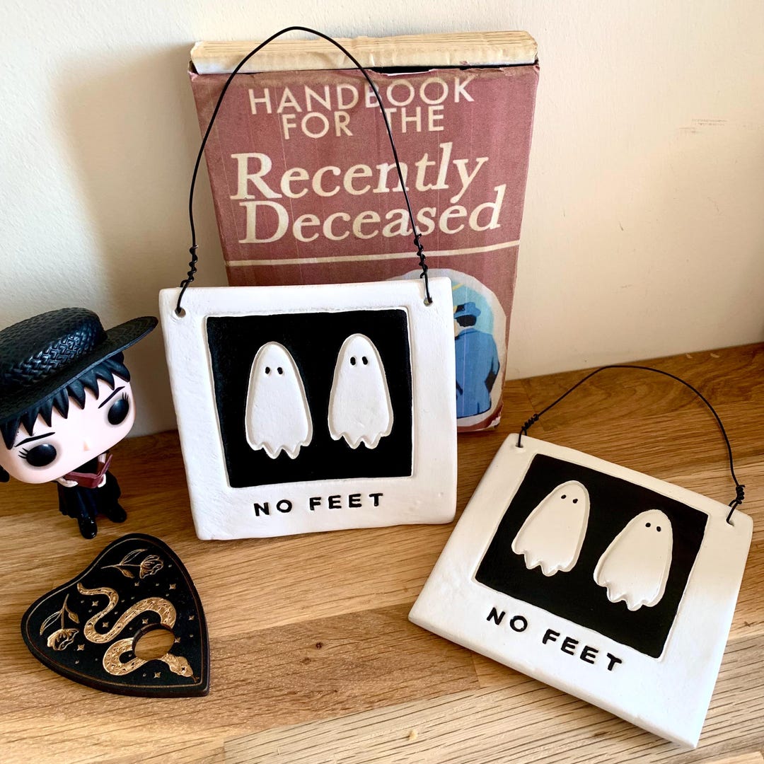 Beetlejuice Inspired Ghosts No Feet Tim Burton Polaroid Photo Wall Tile ...