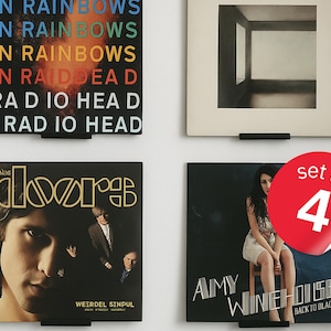 Vinyl Wall Mount Set of 4 – Minimalist Display for Albums & Music Lover Gift