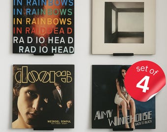 Vinyl Wall Mount Set of 4 – Minimalist Display for Albums & Music Lover Gift