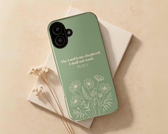 Floral Bible Verse Phone Case: Christian Gift for iPhone, Galaxy, Pixel