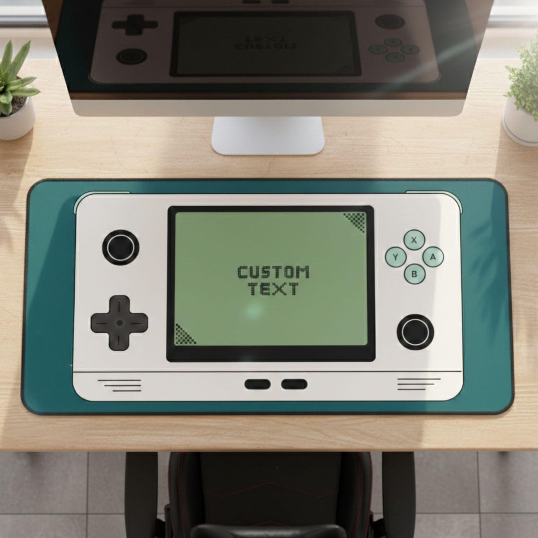 Retro Gaming Desk Mat Handheld Console Design, Large Gaming Mouse Pad ...